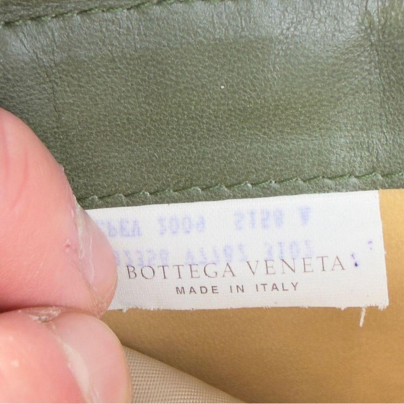 Bottega Veneta Intrecciato Leather Olive Green Zip Round Long Wallet W/Box - Picture 2 of 8